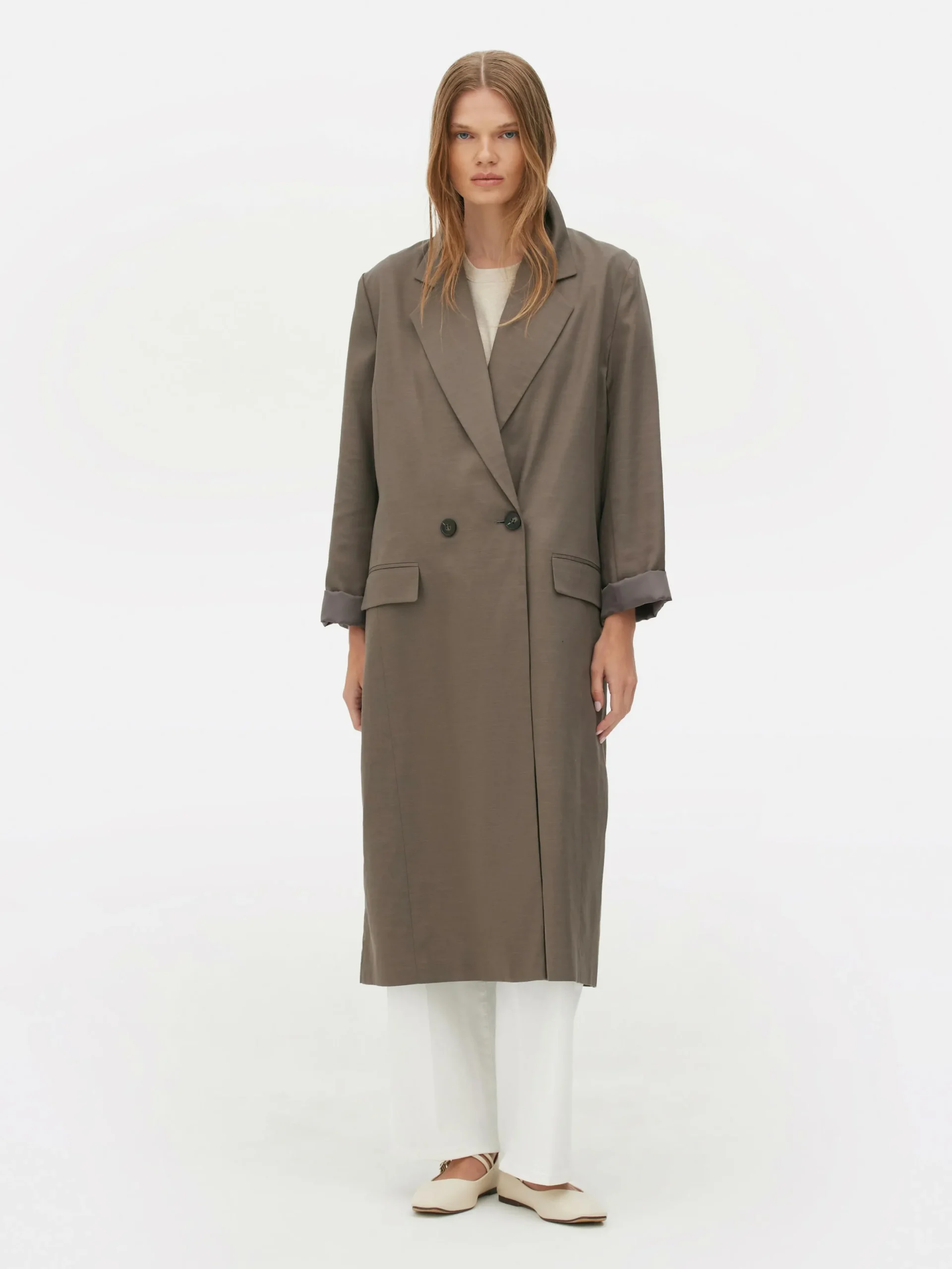 Abrigo Duster Con Doble Botonadura De The Edit