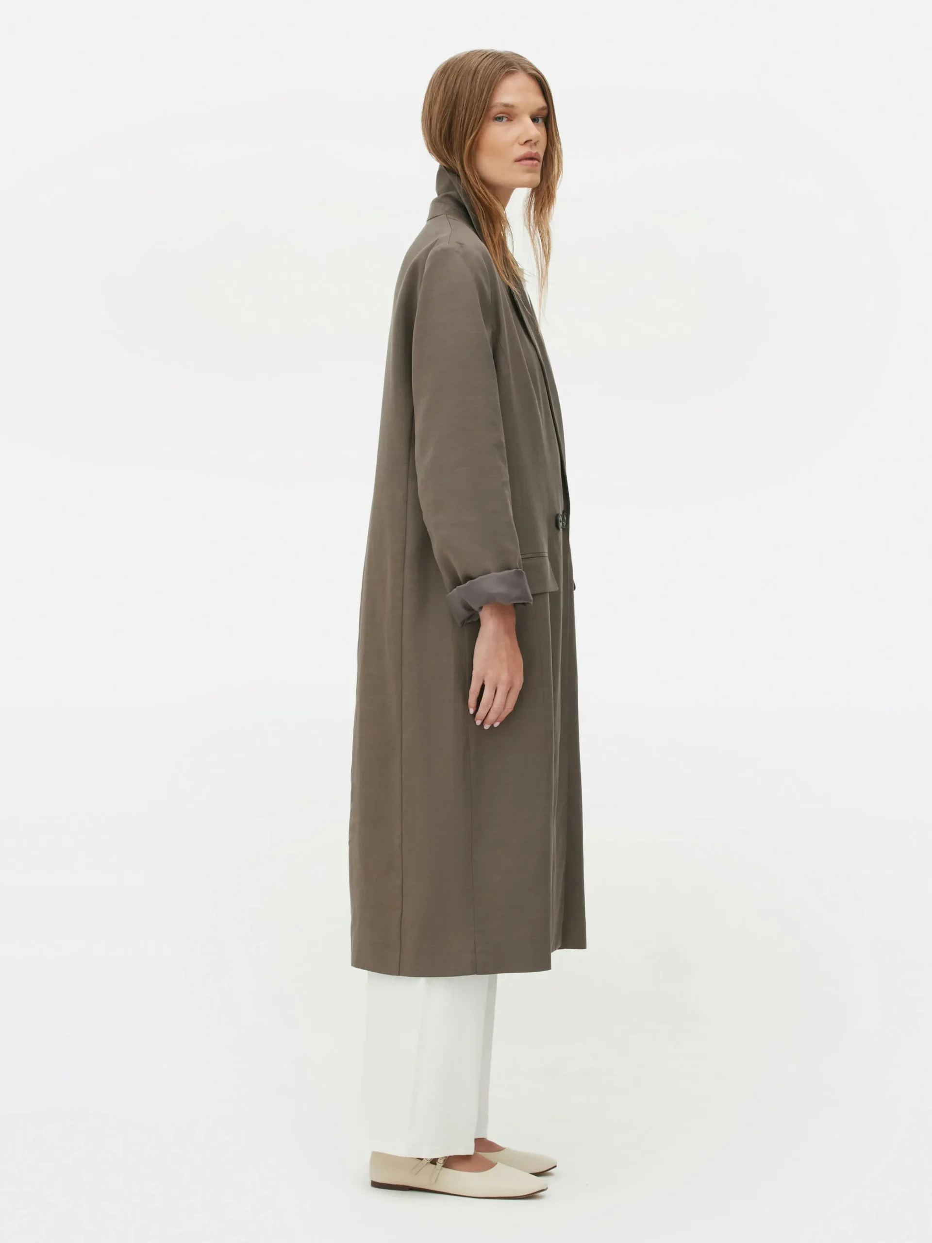 Abrigo Duster Con Doble Botonadura De The Edit