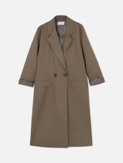 Abrigo Duster Con Doble Botonadura De The Edit