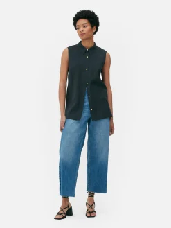 Blusa Sin Mangas Con Botones