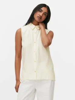 Blusa Sin Mangas Con Botones