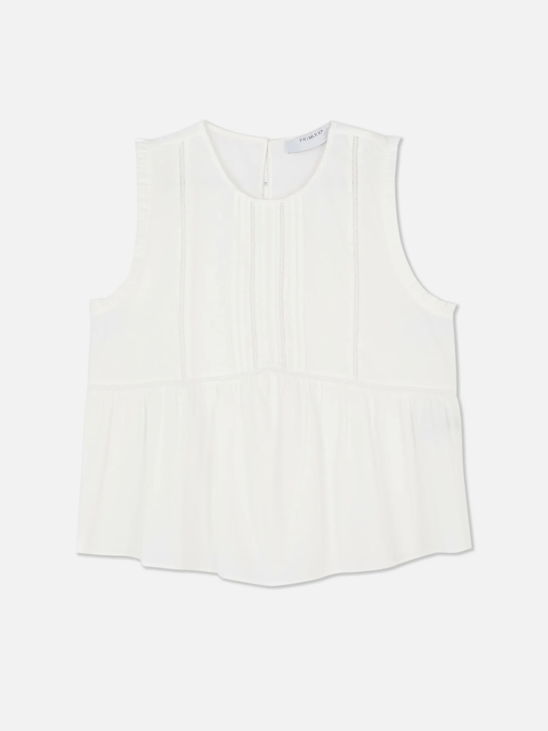 Blusa Sin Mangas Con Volantes