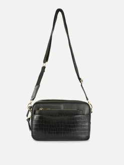 Bolso Para Cámara En Piel Sintética De Cocodrilo