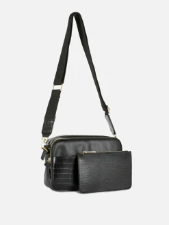 Bolso Para Cámara En Piel Sintética De Cocodrilo