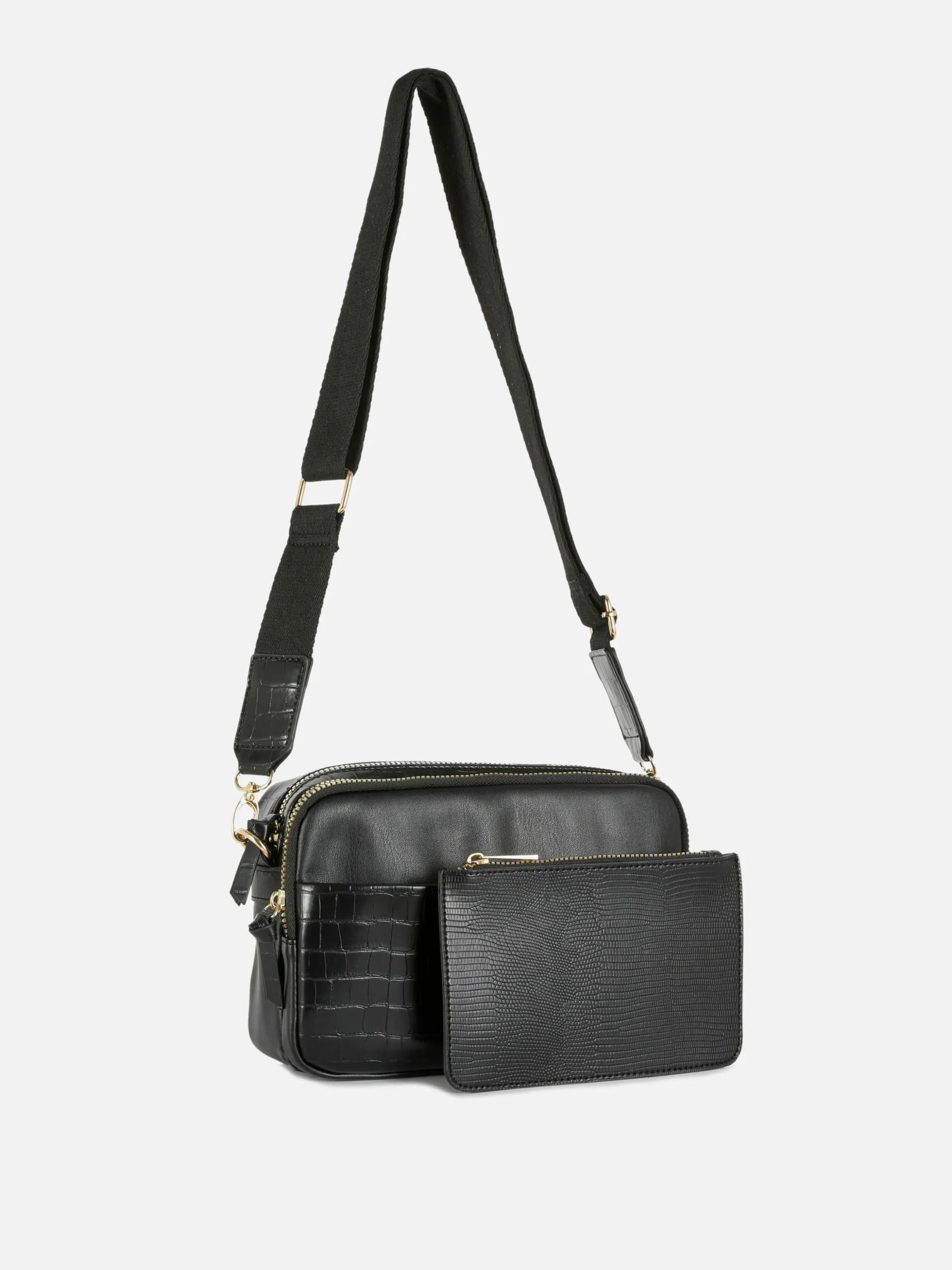 Bolso Para Cámara En Piel Sintética De Cocodrilo
