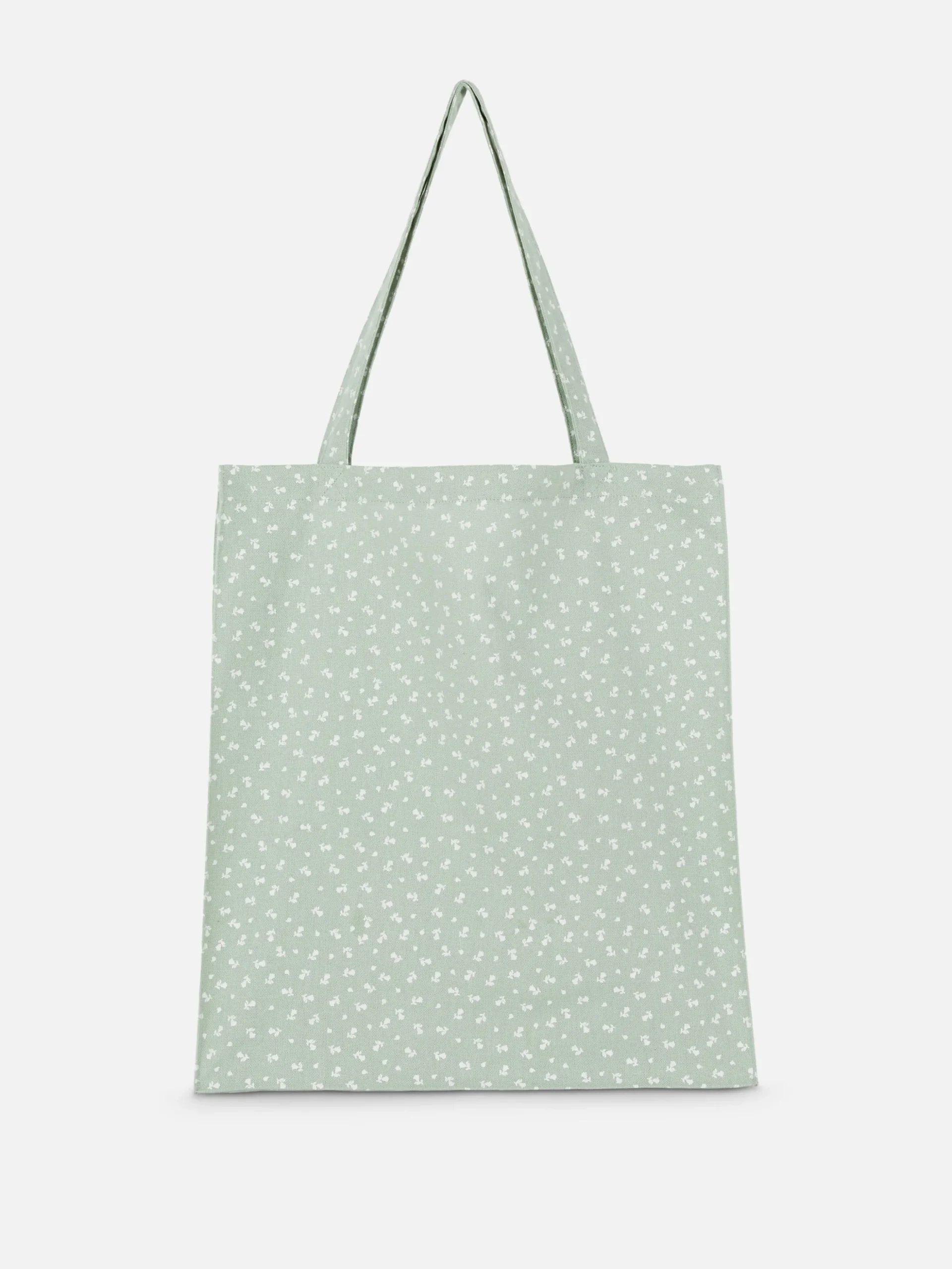 Bolso Shopper De Lona De Algodón Con Diseño Floral