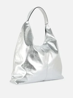 Bolso Shopper De Piel Sintética Metalizada