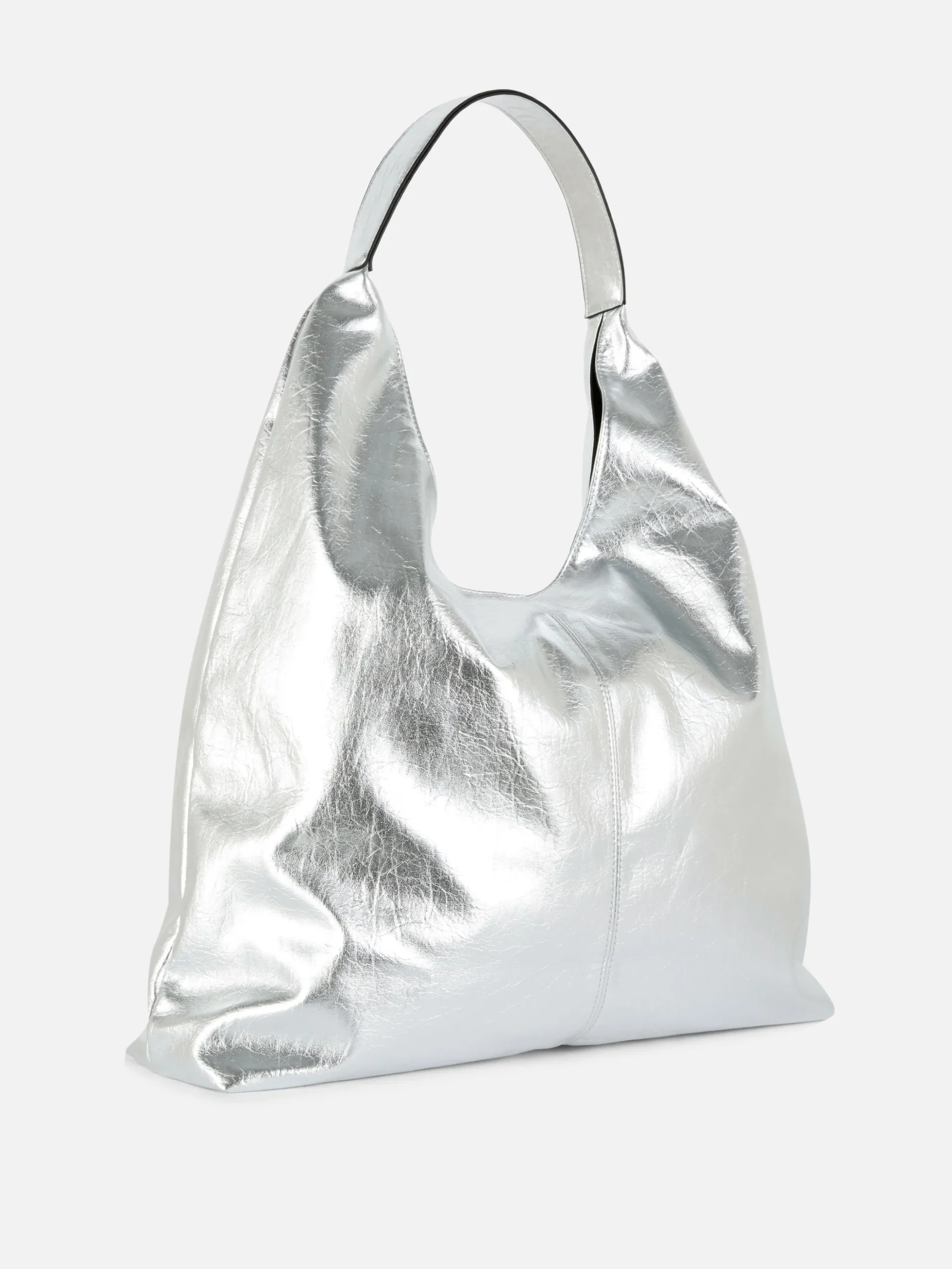 Bolso Shopper De Piel Sintética Metalizada