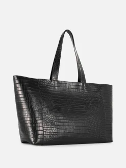 Bolso Shopper Extragrande En Piel Sintética