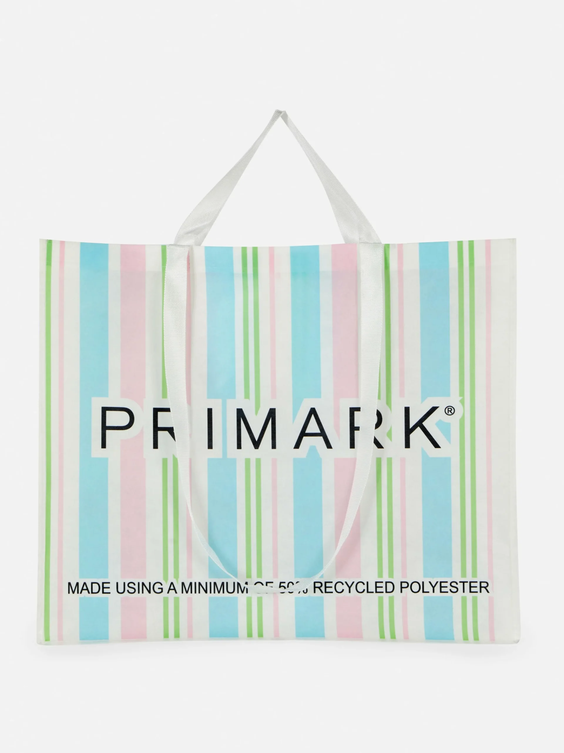 Bolso Shopper XL Con Estampado A Rayas
