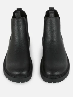 Botas Chelsea De Piel Sintética