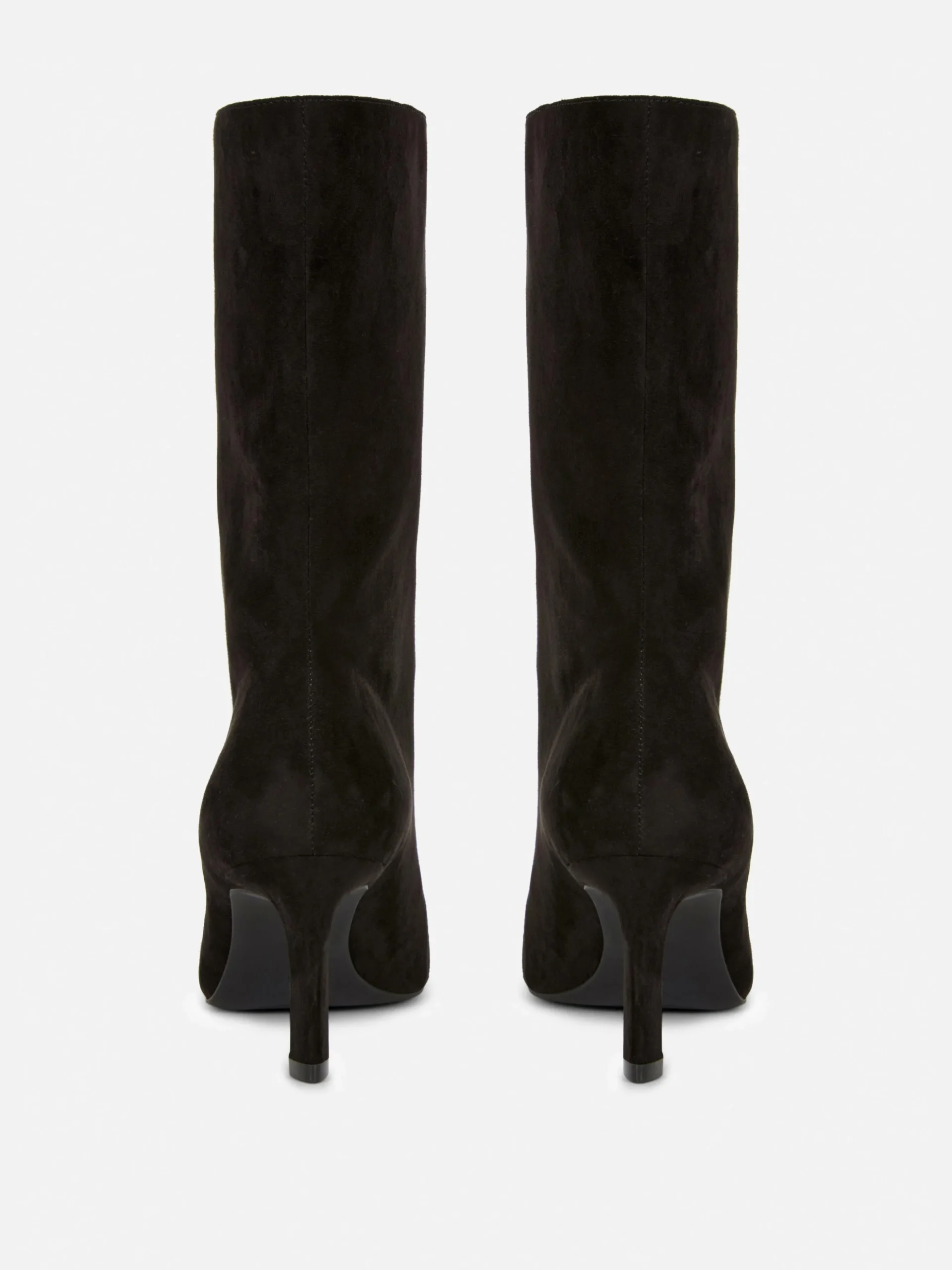 Botas De Antelina Con Tacón De Aguja