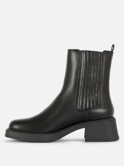 Botines Chelsea Con Tacón Grueso