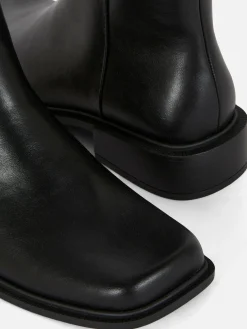Botines Con Punta Cuadrada