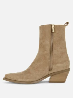 Botines De Estilo Cowboy Con Tacón Bajo