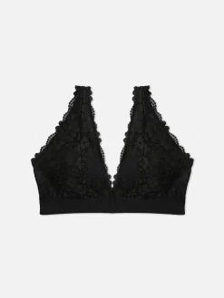Bralette De Encaje Adaptable Con Escote Profundo