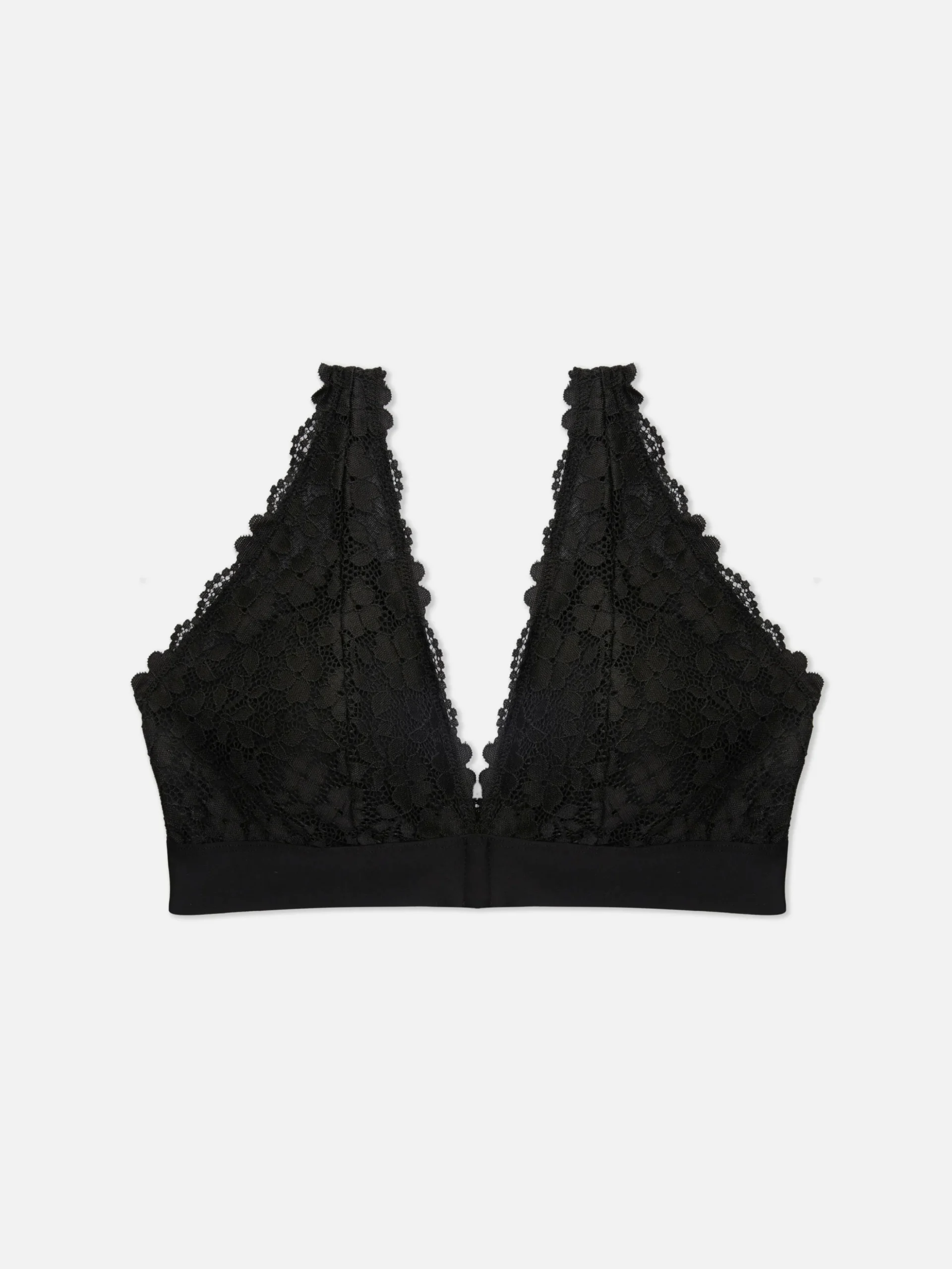Bralette De Encaje Adaptable Con Escote Profundo