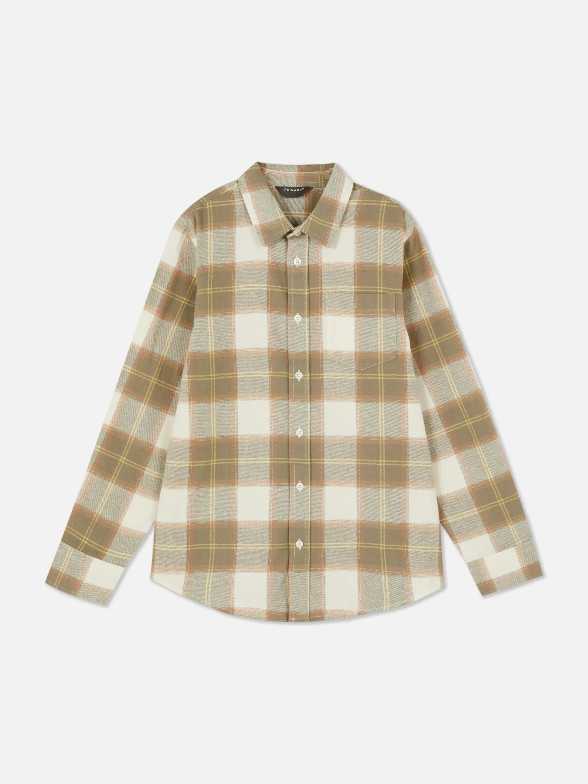 Camisa A Cuadros De Manga Larga