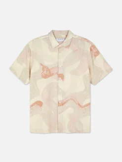 Camisa De Manga Corta Abstracta De Kem
