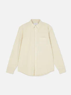Camisa De Sarga De Algodón De Manga Larga