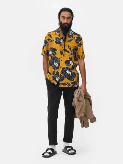 Camisa Floral De Manga Corta
