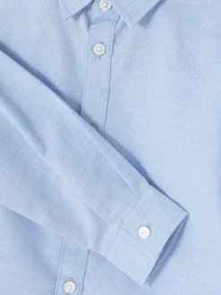 Camisa Oxford De Manga Larga Para Niño Pequeño