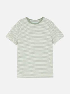 Camiseta A Rayas En Jacquard Para Niño Mayor