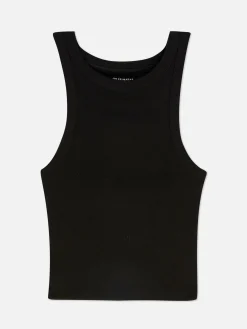 Camiseta Con Espalda De Nadadora Acanalada