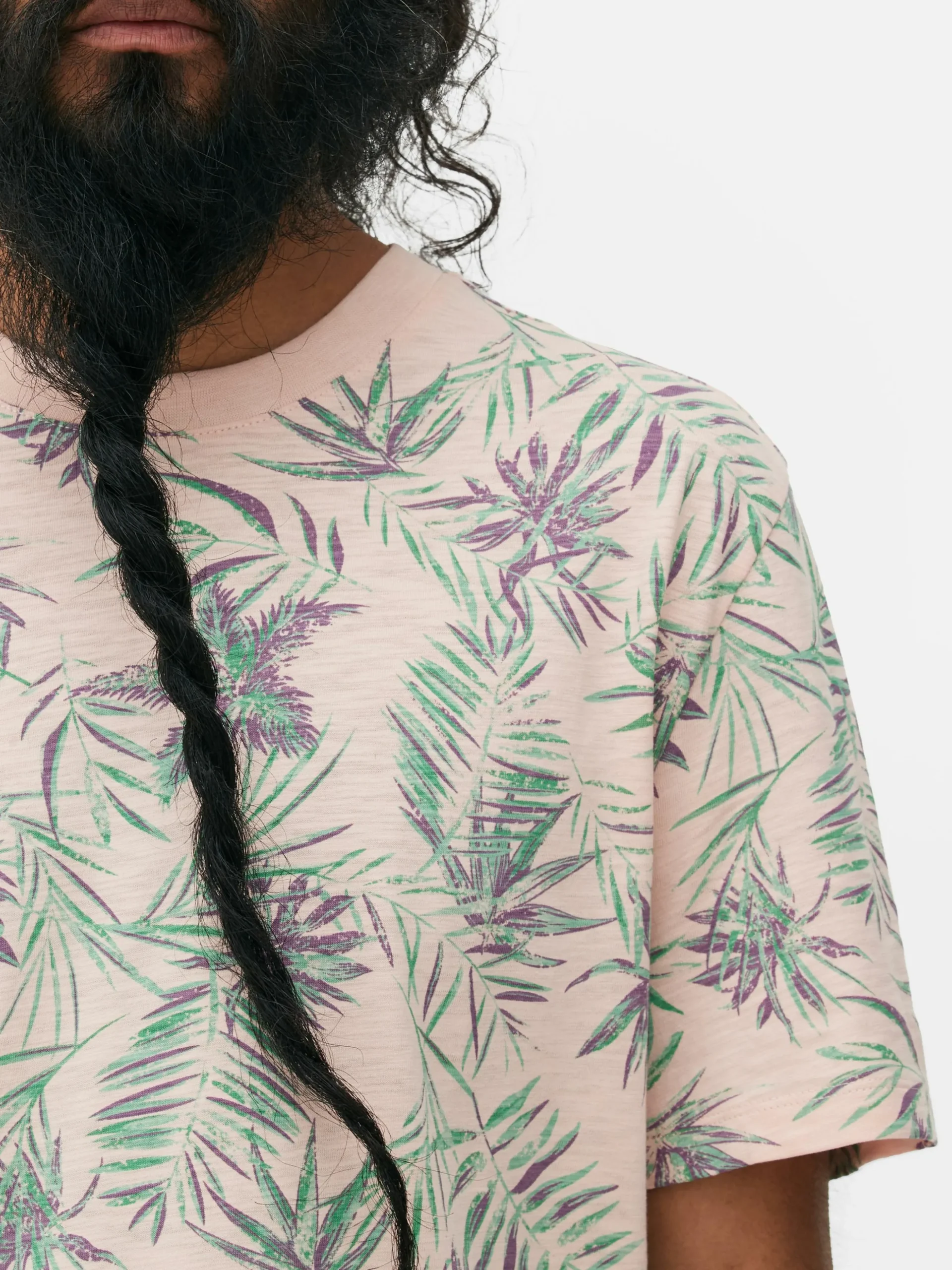 Camiseta Con Estampado Botánico Integral