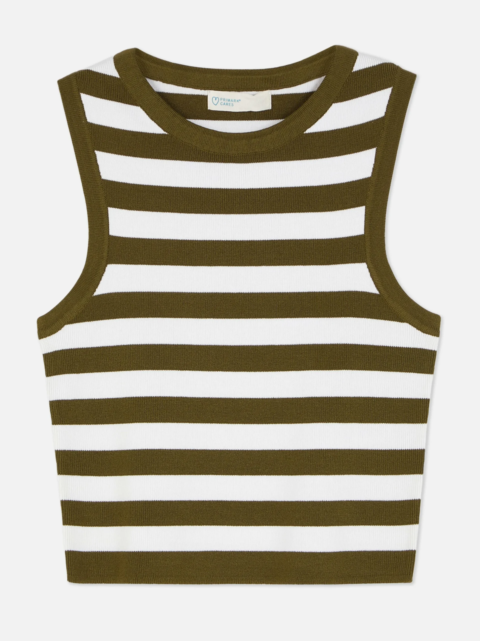 Camiseta Corta De Punto Sin Mangas De Cuello Redondo