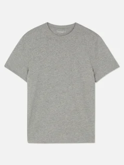 Camiseta De Algodón Con Cuello Redondo