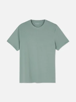 Camiseta De Cuello Redondo Y Corte Recto