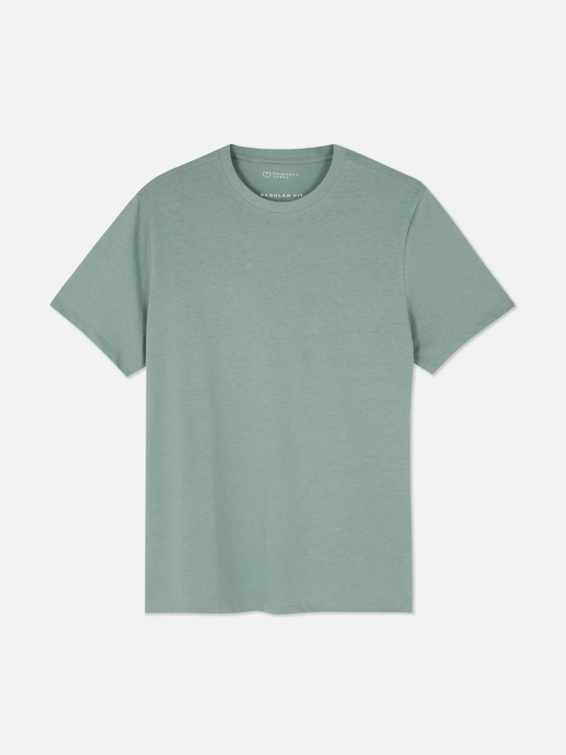 Camiseta De Cuello Redondo Y Corte Recto