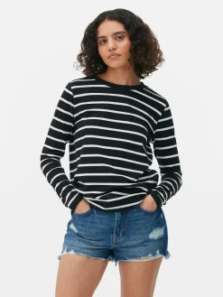 Camiseta De Manga Larga A Rayas