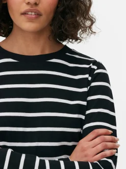 Camiseta De Manga Larga A Rayas