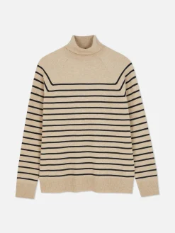Camiseta De Manga Larga Con Cuello Vuelto