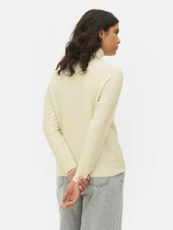 Camiseta De Manga Larga Con Cuello Vuelto