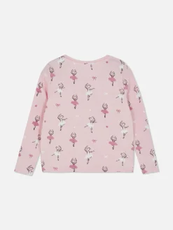Camiseta De Manga Larga Con Gráfico De Ballet