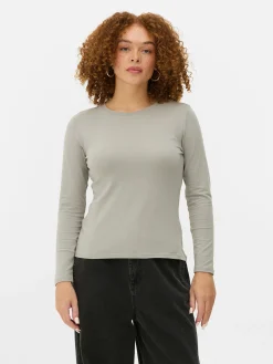 Camiseta De Manga Larga De Punto Elástico