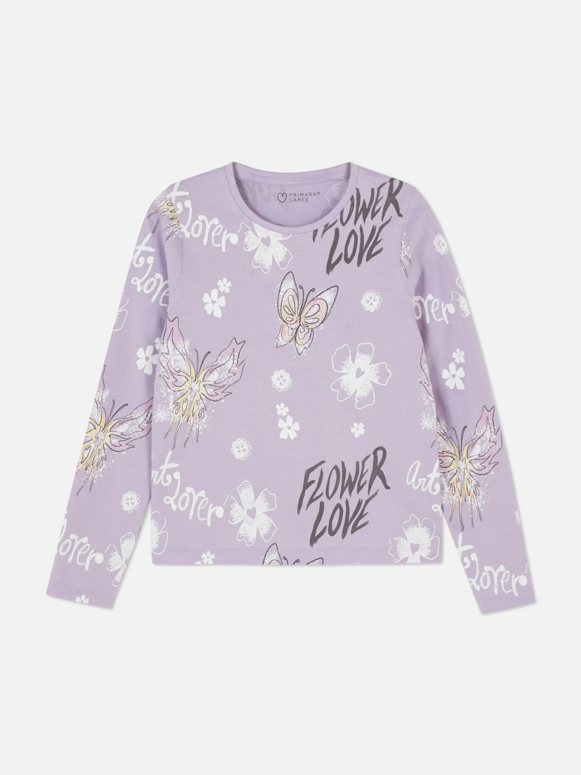 Camiseta De Manga Larga Estampada