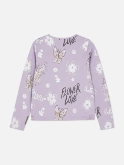 Camiseta De Manga Larga Estampada