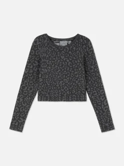 Camiseta Deportiva Con Estampado De Leopardo