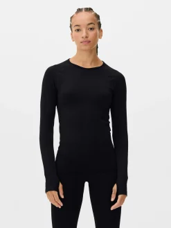 Camiseta Deportiva De Manga Larga Sin Costuras