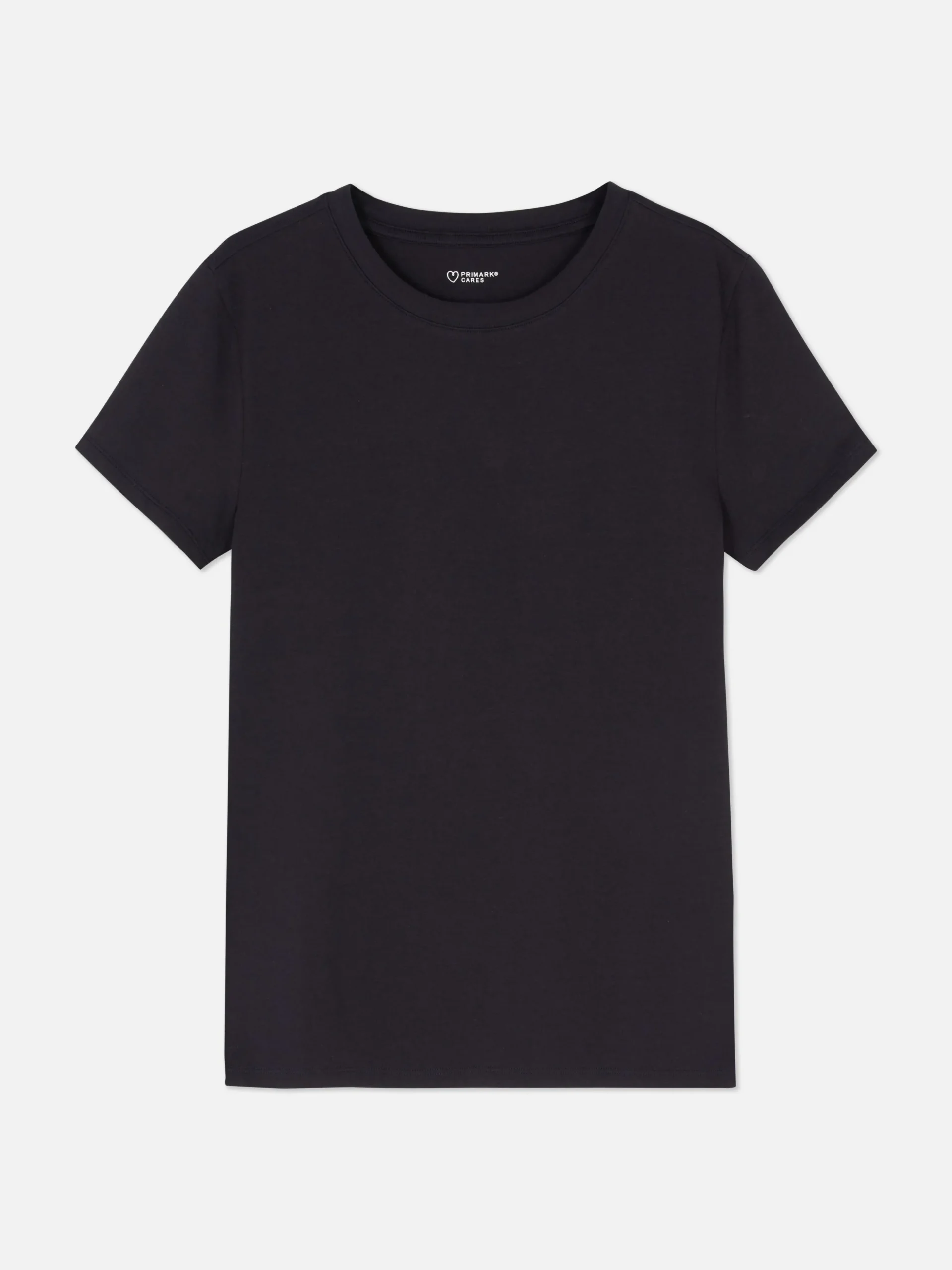 Camiseta Elástica Con Cuello Redondo
