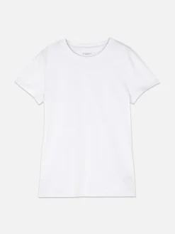 Camiseta Elástica De Cuello Redondo