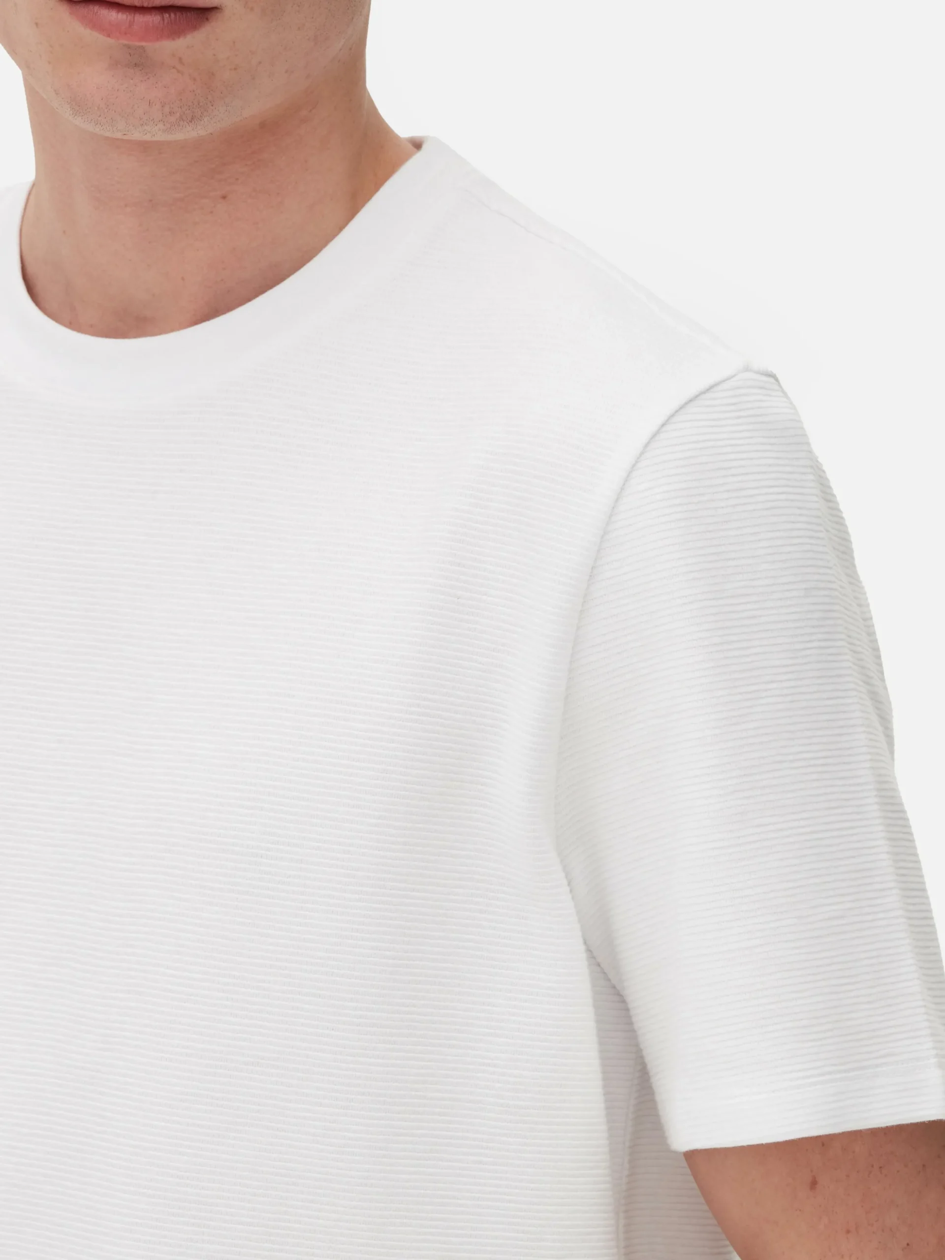 Camiseta En Tejido Otomán Acanalado