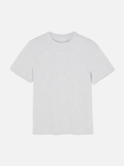 Camiseta Jaspeada De Corte Recto