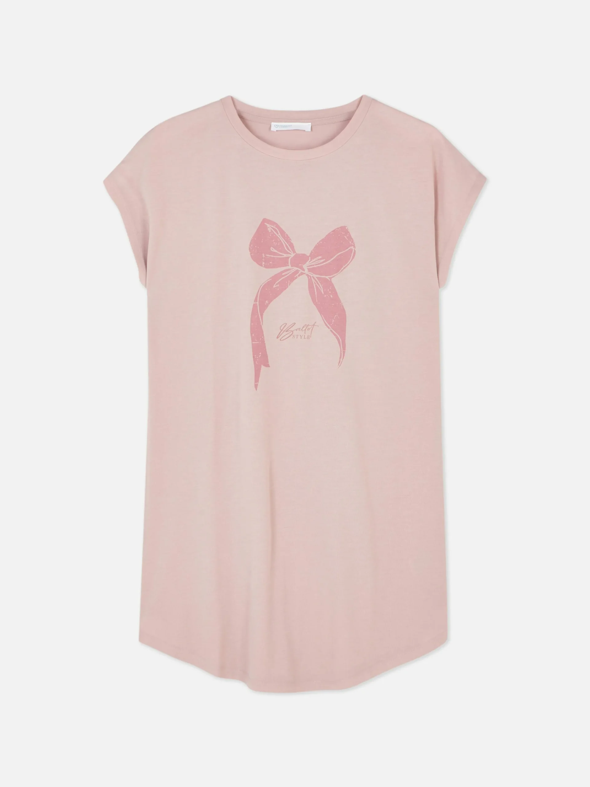 Camiseta Larga De Cuello Redondo