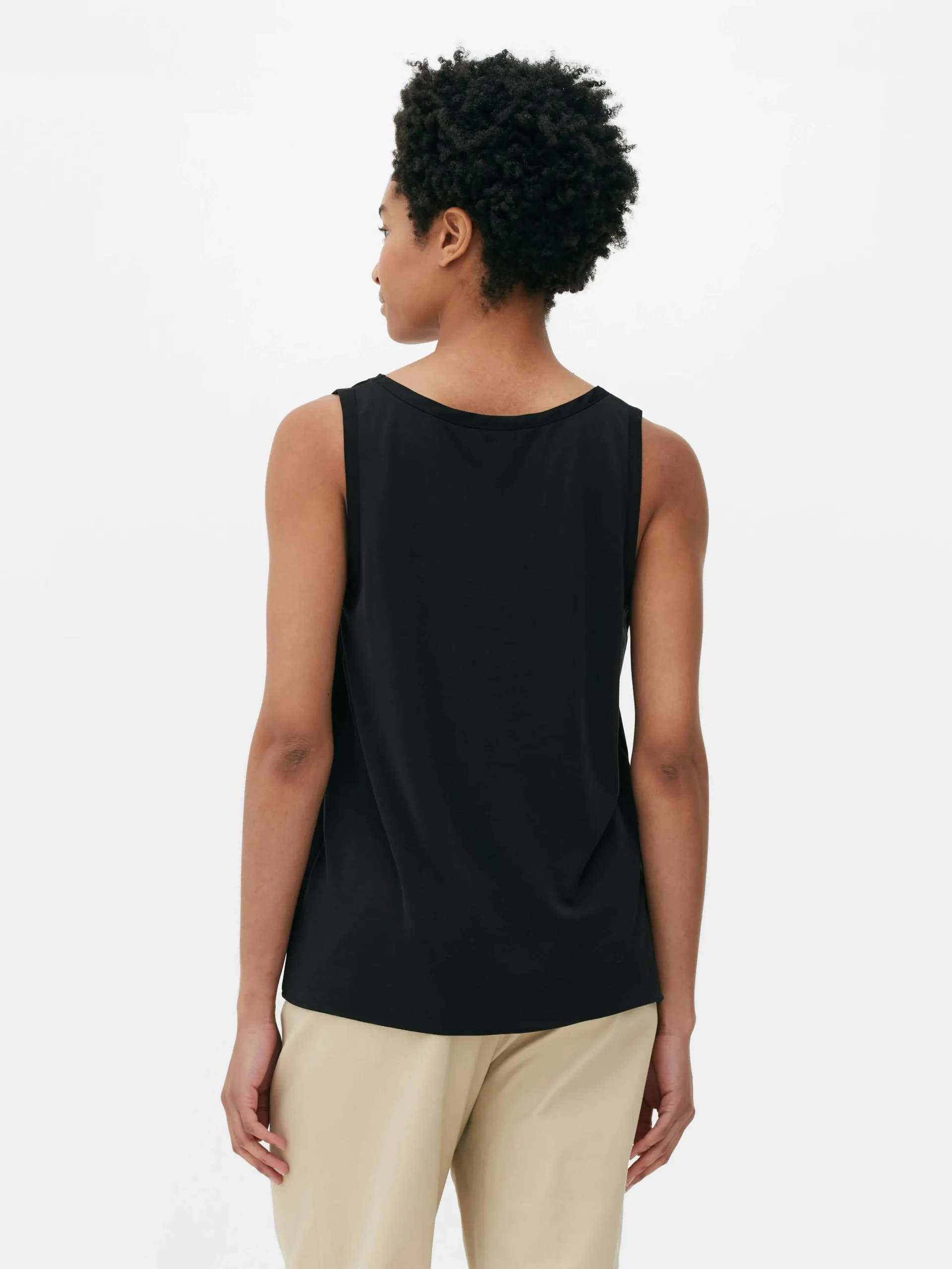 Camiseta Sin Mangas Básica De Corte Holgado