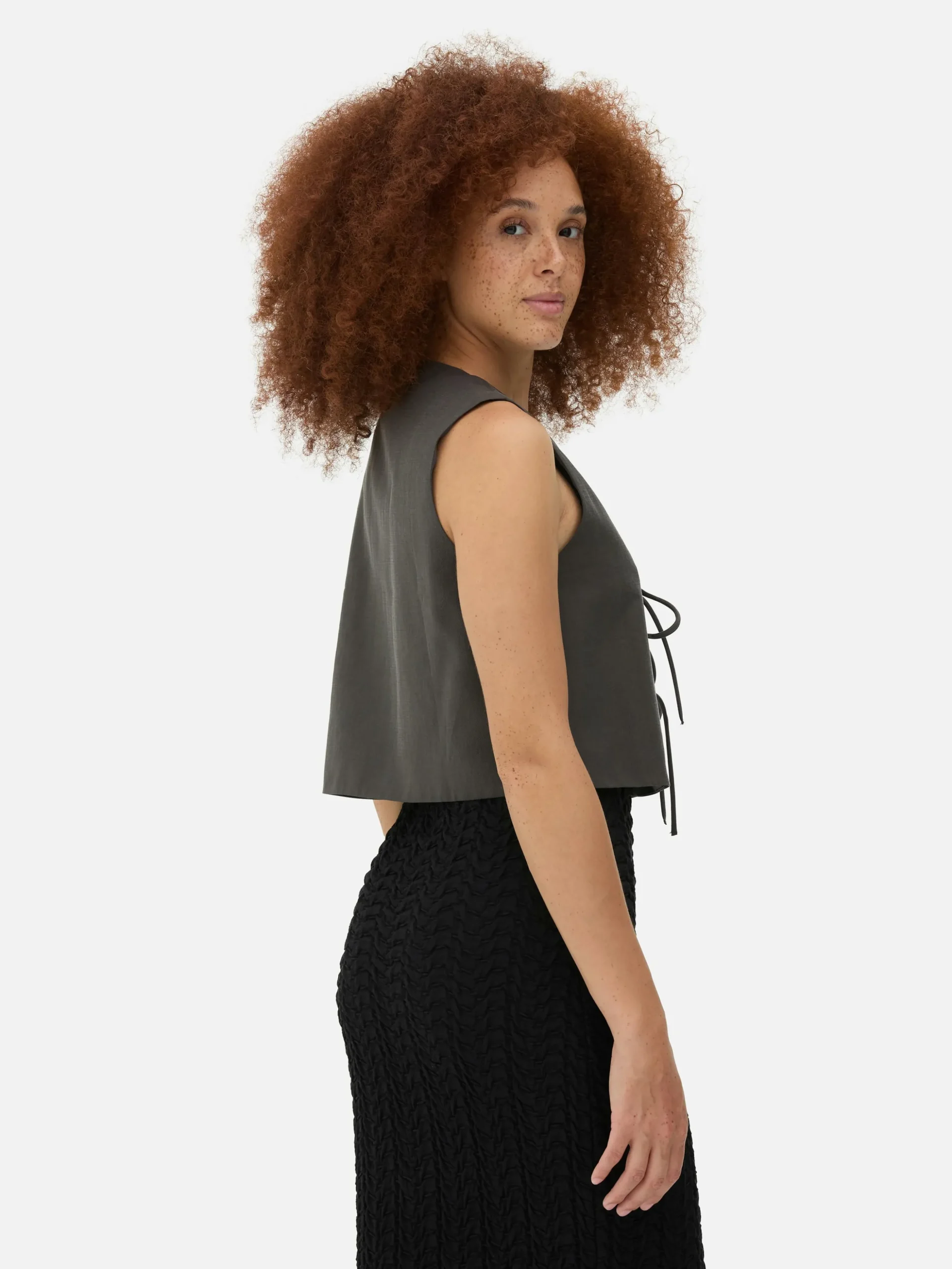 Camiseta Sin Mangas Con Nudo Delantero